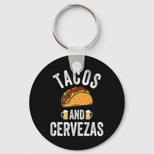 Tacos And Cervezas Shirt Funny Cinco De Mayo Mexic Keychain