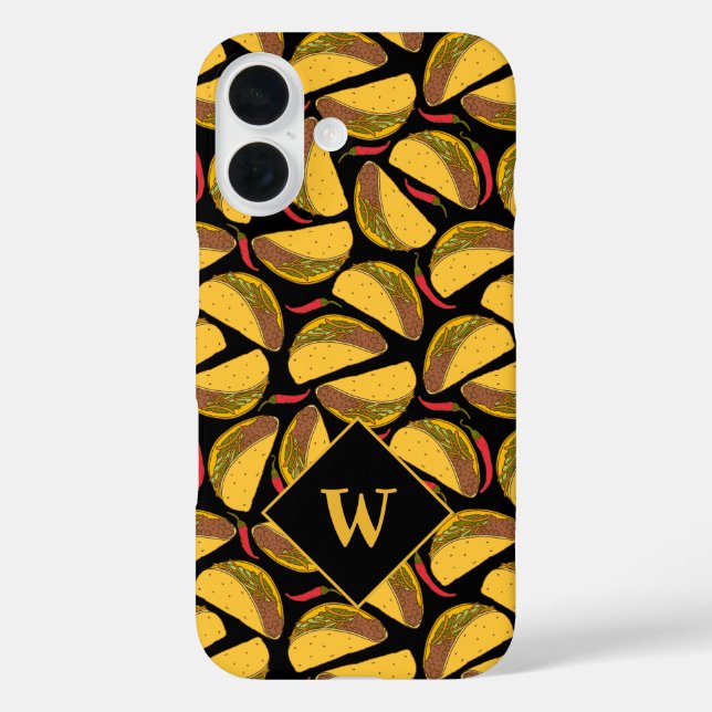 Tacos and Chillies Mexican Food Pattern Case-Mate iPhone Case (Back)