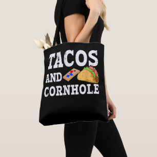 Tacos and cornhole cornhole tote bag