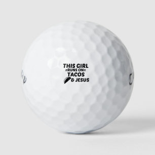TACOS AND JESUS GOLF BALLS