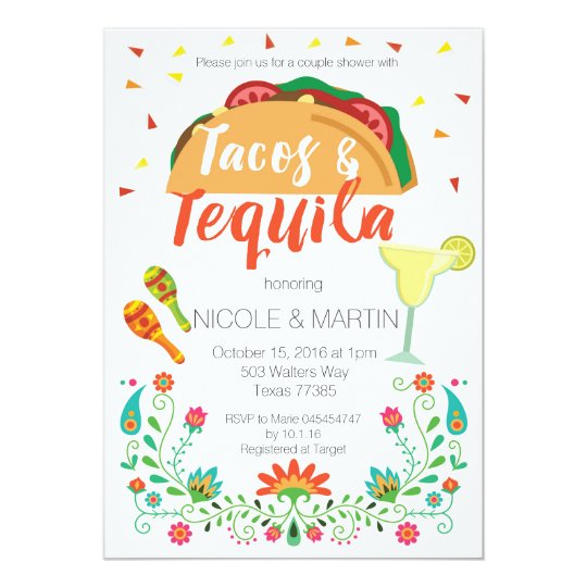 Tacos and Tequila Couple Shower Invitation