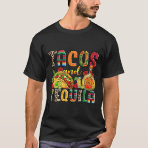 Tacos And Tequila Funny Drinking Taco Mexican Food T-Shirt