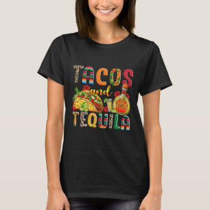 Tacos And Tequila Funny Drinking Taco Mexican Food T-Shirt