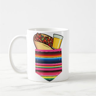 Tacos And Tequila Taco Pocket Serape Coffee Mug