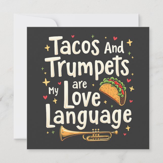 Tacos and Trumpets Are My Love Language Mexico  Save The Date (Front)