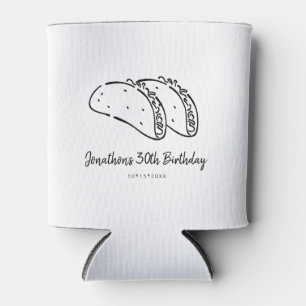 Tacos Birthday Party Can Cooler
