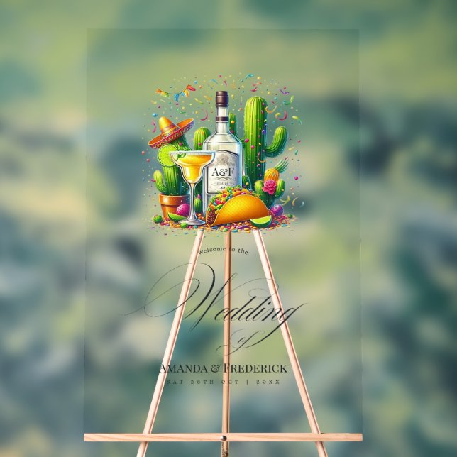 Tacos et Tequila Fiesta Mariage Bienvenue (Neutre)