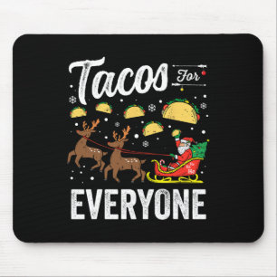Tacos For Everyone Christmas Taco Funny Xmas Santa Mouse Pad
