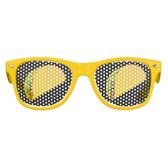 TACOS FUNNYBIRTHDAY  Party Sunglasses (Front)