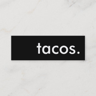 tacos. loyalty punch card