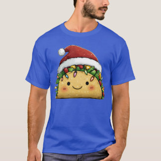 Tacos Meican Food Christmas Hat Xmas girl T-Shirt