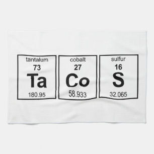 TaCoS Periodic Table Kitchen Towel
