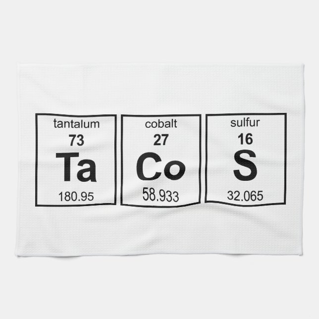 TaCoS Periodic Table Kitchen Towel (Horizontal)