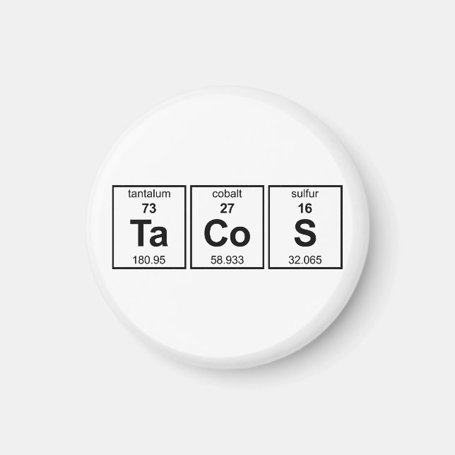TaCoS Periodic Table Magnet (Front)