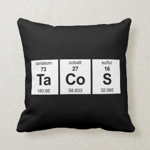 TaCoS Periodic Table Throw Pillow