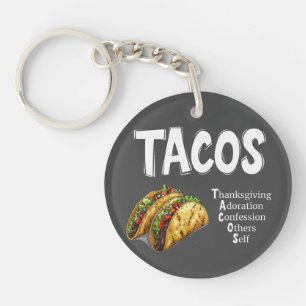 TACOS Prayer Acrylic Keychain