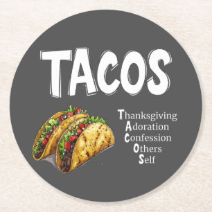 TACOS Prayer Paper Coaster