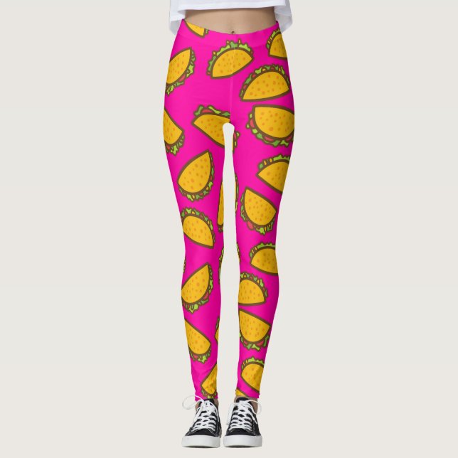 tacos roses leggings (Devant)