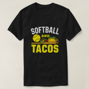 Tacos Softball Team Logo - Vintage Sports T-Shirt