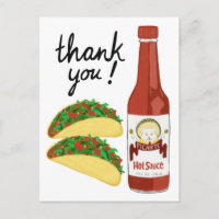 TACOS Spicy Hot Sauce Cat Maracas THANK YOU