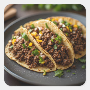 Tacos Square Sticker