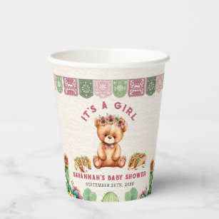 Tacos & Teddy Bears Baby Shower Fiesta Paper Cups