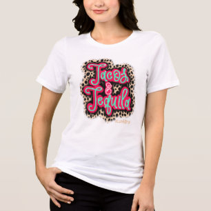Tacos & Tequila Fun Fiesta Party Tri-Blend Shirt