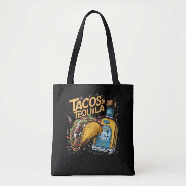 Tacos & Tequila Tote Bag (Front)