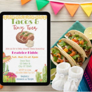 Tacos & Tiny Toes Baby Shower Invitation