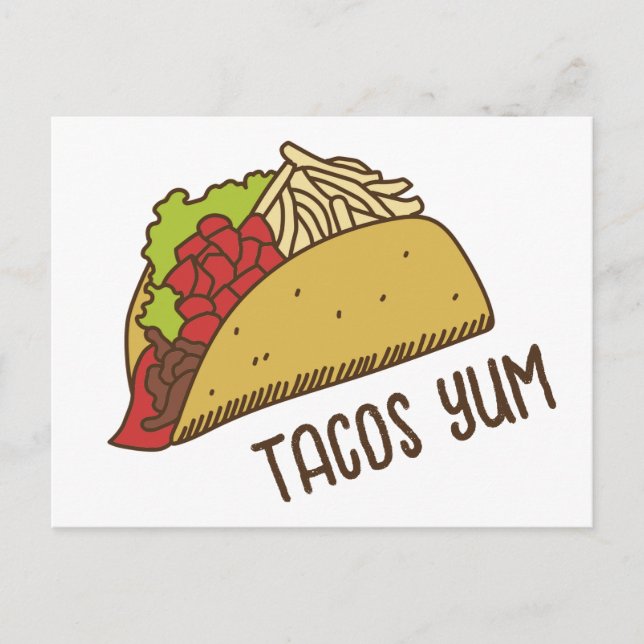 Tacos Yum Postcard (Front)