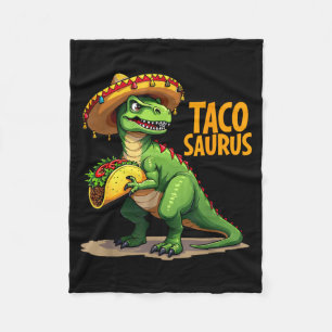 Tacosaurus cinco de mayo fiesta t-rex sombrero fleece blanket