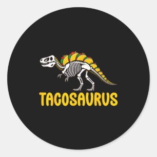 Tacosaurus cinco de mayo taco dinosaur mexican classic round sticker