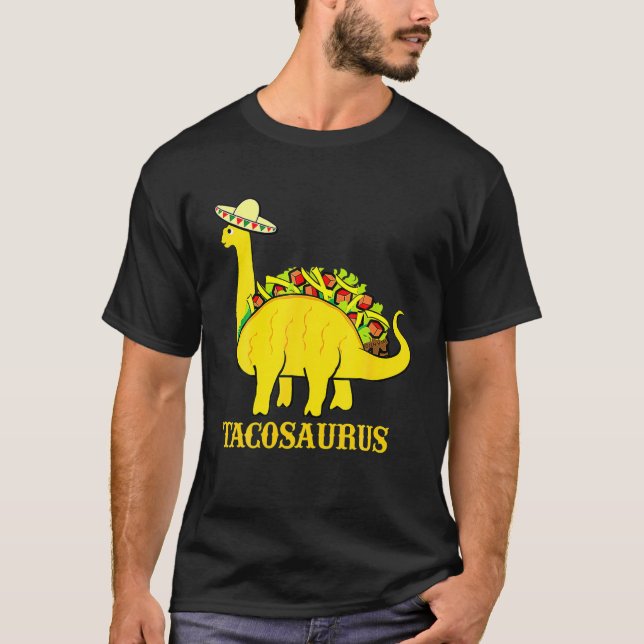Tacosaurus Five De May Funny Taco Dinosaur Gifts T-Shirt (Front)