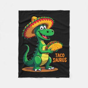 Tacosaurus mexican dino trex cinco de mayo toddler fleece blanket