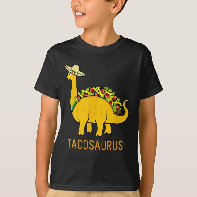 Tacosaurus Shirt Funny Taco Dinosaur Gift  (Front)