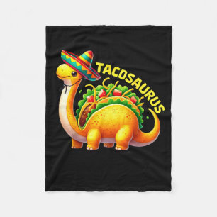 Tacosaurus taco dinosaur dino cinco de mayo fleece blanket