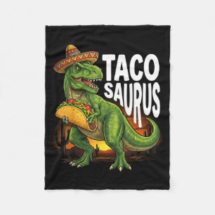 Tacosaurus taco dinosaur t rex funny cinco de mayo fleece blanket