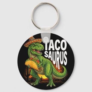 Tacosaurus taco dinosaur t rex funny cinco de mayo keychain