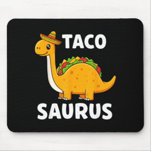 Tacosaurus taco dinosaur t rex shirt - funny cinco mouse pad