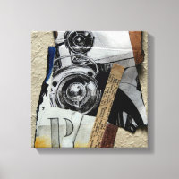Tacot 1d Banger Collage with P Monogram Canvas