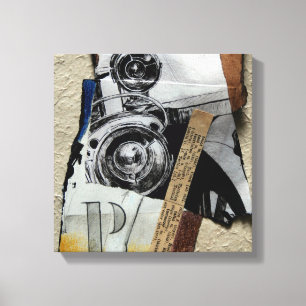 Tacot 1d Collage baissier avec toile monogramme P