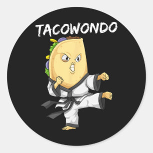 Tacowondo Taco Martial Arts Taekwondo  Classic Round Sticker