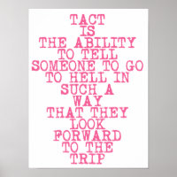 TACT - Poster avec plaisir, citation sarcastique