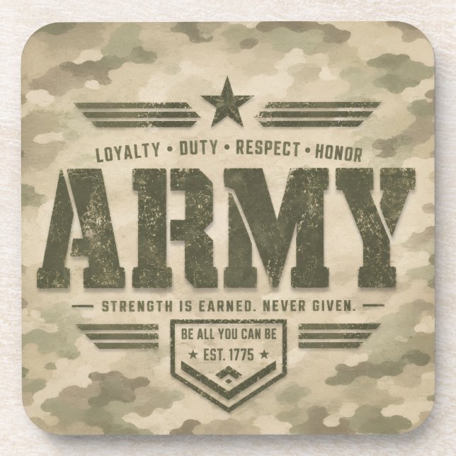 Tactical Army Design Coaster (Front)
