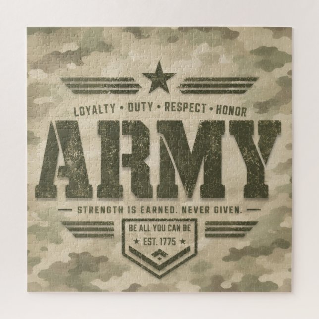 Tactical Army Design Jigsaw Puzzle (Vertical)