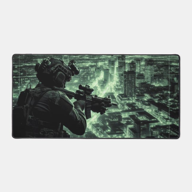 Tactical Black Ops Design Desk Mat (Front)