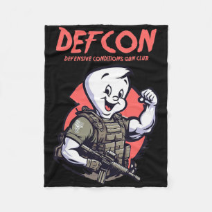 Tactical Ghost Cute Ghost Halloween Spooky Season Fleece Blanket