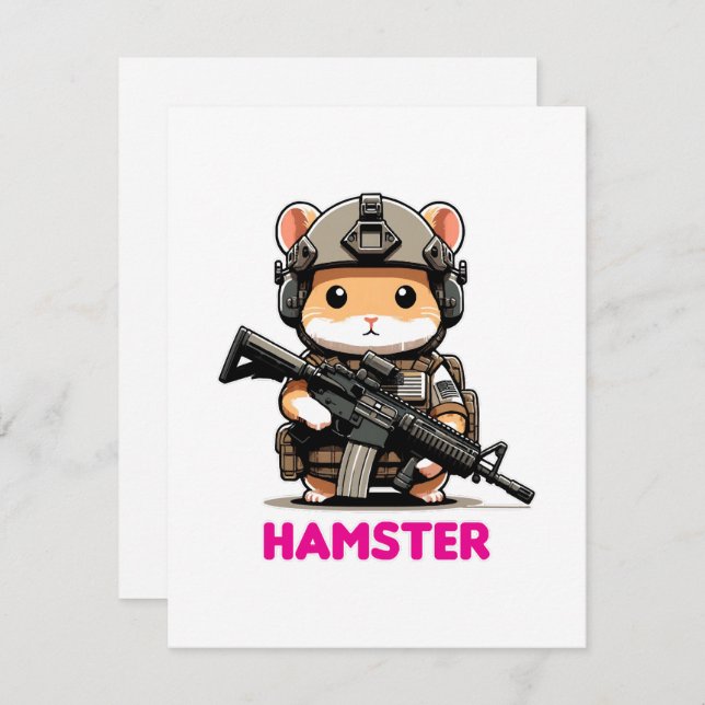 Tactical Hamster Holiday Card (Front/Back)