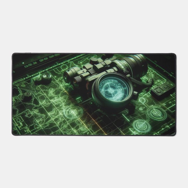 Tactical Map Overlay, Black Ops Design Desk Mat (Front)