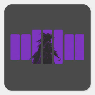 Tactical Pirate Warrior Gothic Art Square Sticker